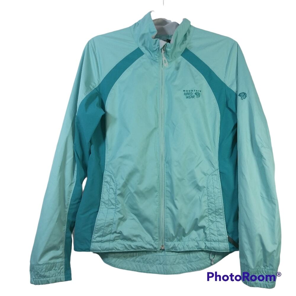 Mountain Hardwear Womens Blue Zip Up Wind Breaker Outdoor Size M